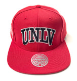 MITCHELL & NESS "ARCH" UNLV REBELS SNAPBACK (RED)