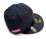 NEW ERA “BP” CLEVLAND INDIANS FITTED HAT (NAVY) (SIZE 7 & 7 1/2)