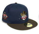 NEW ERA "DENIM & BOOTS" TEXAS RANGERS FITTED (NAVY/BROWN) (SIZE 7 3/4)