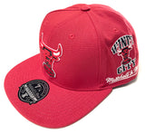 MITCHELL & NESS "CORE" CHICAGO BULLS FITTED HAT (RED)