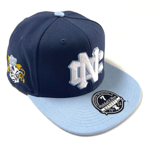 MITCHELL & NESS CORE UNC TAR HEELS FITTED HAT (NAVY/LIGHT BLUE