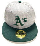 NEW ERA "HEATHER PATCH" OAKLAND A'S FITTED HAT (SIZE 8)